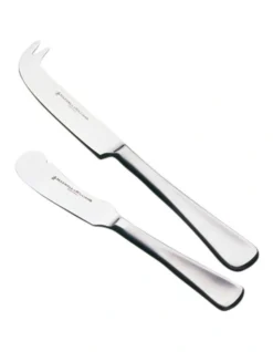 Maxwell & Williams Cosmopolitan Cheese & Pate Set Silver