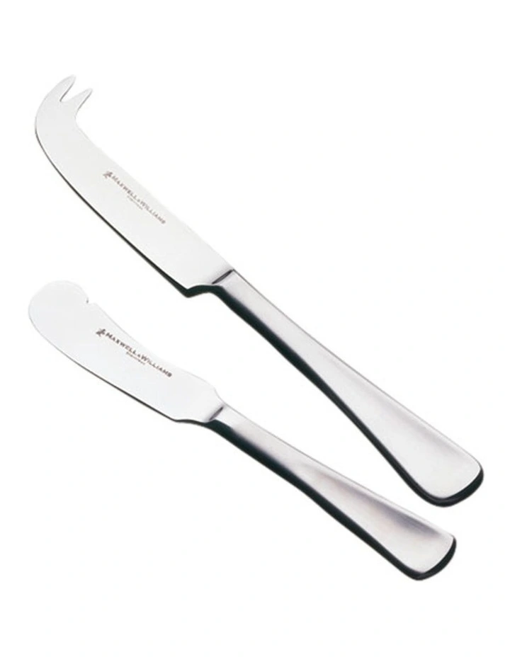 Maxwell & Williams Cosmopolitan Cheese & Pate Set Silver