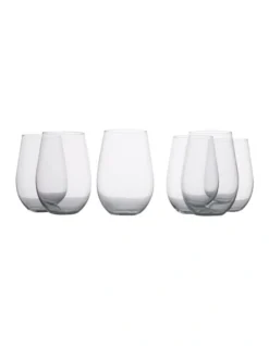 Maxwell & Williams Mansion Set Of 6 580ml Stemless Red Wine Gift Boxed