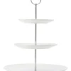Maxwell & Williams White Basics Diamonds 3-Tier Gift Boxed Cake Stand White