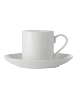 Maxwell & Williams White Basics 100ml Straight Demi Cup & Saucer