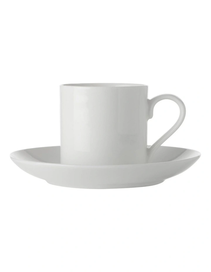 Maxwell & Williams White Basics 100ml Straight Demi Cup & Saucer
