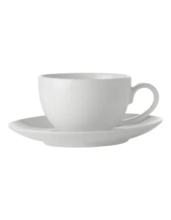 Maxwell & Williams White Basics 100ml Coupe Demi Cup & Saucer
