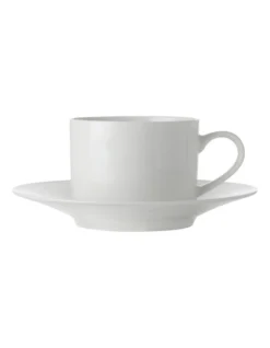 Maxwell & Williams White Basics 250ml Straight Cup & Saucer