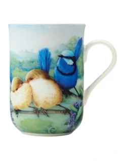 Maxwell & Williams Birds Of Australia KC 10 Year Anniversary Splendid Fairy Wren 300ml Mug