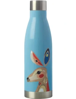 Maxwell & Williams Pete Cromer Kangaroo 500ml Double Wall Insulated Bottle Blue