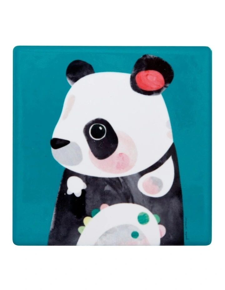 Maxwell & Williams Pete Cromer Wildlife Ceramic 9.5cm Panda Square Coaster