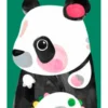 Maxwell & Williams Pete Cromer Wildlife Panda 50x70cm Tea Towel Dark Green