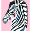 Maxwell & Williams Pete Cromer Wildlife Zebra 50x70cm Tea Towel Pale Pink