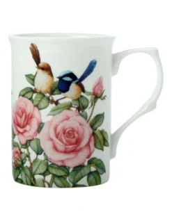 Maxwell & Williams Botanic Gardens Victoria Garden Friends 300ml Wren Mug Gift Boxed White