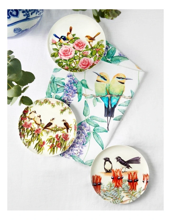 Maxwell & Williams Gardens Victoria Garden Friends 20cm Kookaburra Plate Gift Boxed White - Image 2