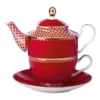 Maxwell & Williams Teas & C's Classic 380ml Teapot Tea For One With Infuser Red