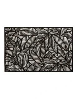 Maxwell & Williams Table Accents 45x30cm Leaf Cut-Out Placemat Black