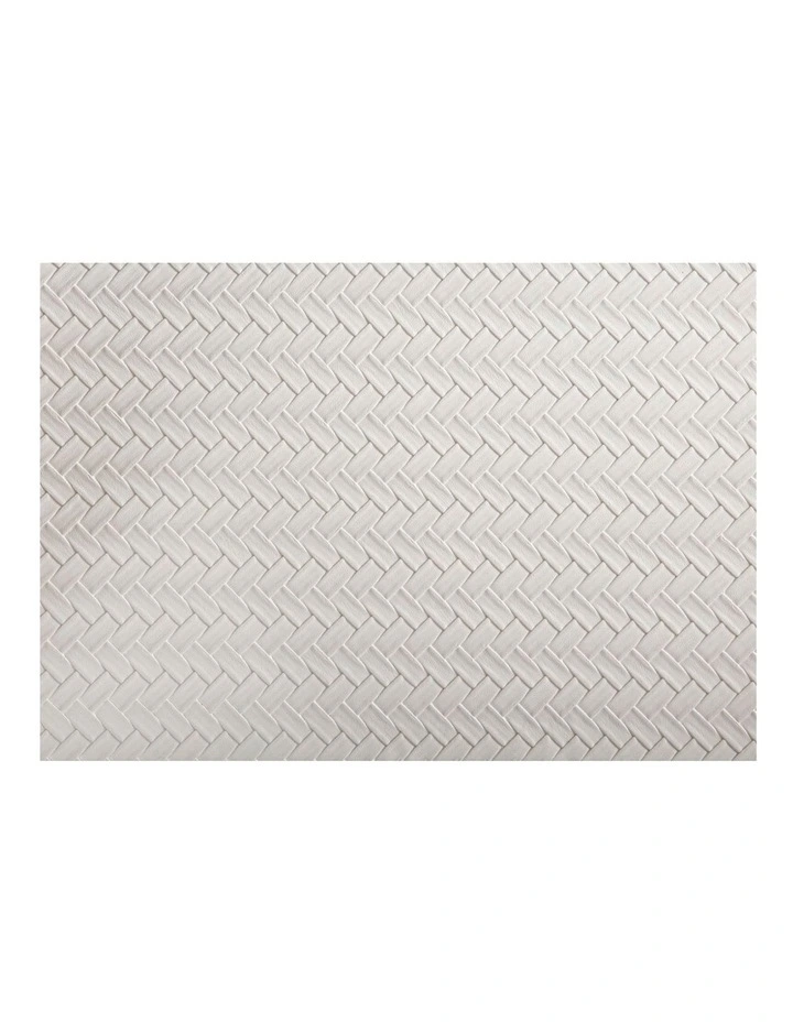 Maxwell & Williams Table Accents 43x30cm Plait Leather Look Placemat Ivory