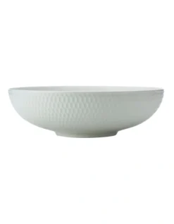 Maxwell & Williams White Basics Diamonds 25cm Round Serving Bowl White