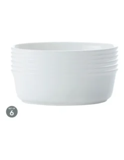 Maxwell & Williams White Basics Pie Dish Oval 18cm Set Of 6