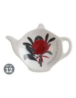 Maxwell & Williams Royal Botanic Gardens Tea Bag Tidy Telopea Set Of 12