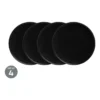 Maxwell & Williams Caviar High Rim Plate 21cm Black Set Of 4