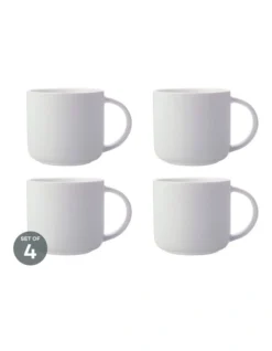 Maxwell & Williams White Basics Mug 440ML White Set Of 4