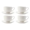 Maxwell & Williams White Basics Diamonds Tea Cup & Saucer 220ML Set Of 4