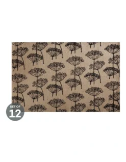 Maxwell & Williams Table Accents Burlap Placemat 45x30cm Black Set Of 12