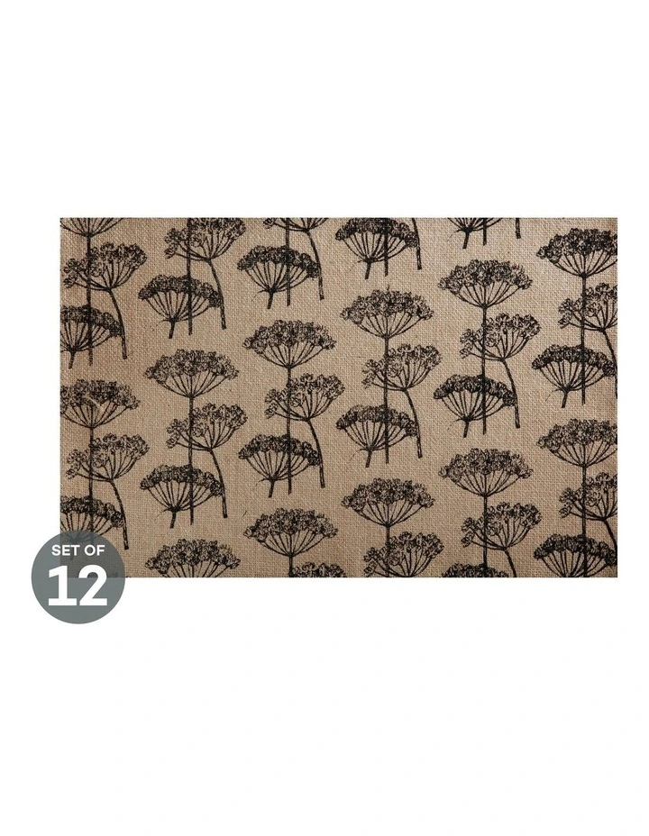 Maxwell & Williams Table Accents Burlap Placemat 45x30cm Black Set Of 12