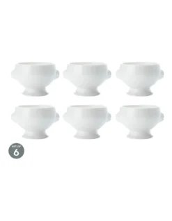 Maxwell & Williams White Basics Lion Soup Bowl 410ML Set Of 6