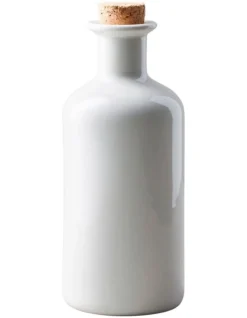 Maxwell & Williams Epicurious 500ml Oil Bottle Cork Lid Gift Boxed White