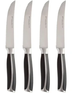 Maxwell & Williams Stanton Steak Knife Set 4pc Black Boxed