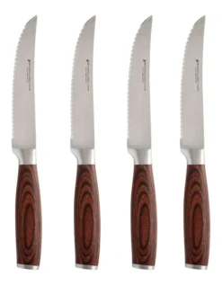 Maxwell & Williams Stanton Steak Knife Set 4pc Wood Boxed
