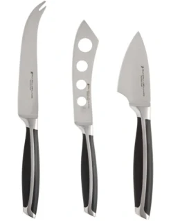 Maxwell & Williams Stanton Cheese Knife Set 3pc Black Boxed