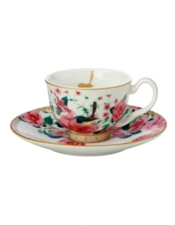 Maxwell & Williams Teas & C's Silk Road Demi Cup & Saucer 85ML Set Of 2 White Gift Boxed