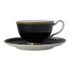 Maxwell & Williams Teas & C's Classic Footed Cup & Saucer 200ML Black Gift Boxed