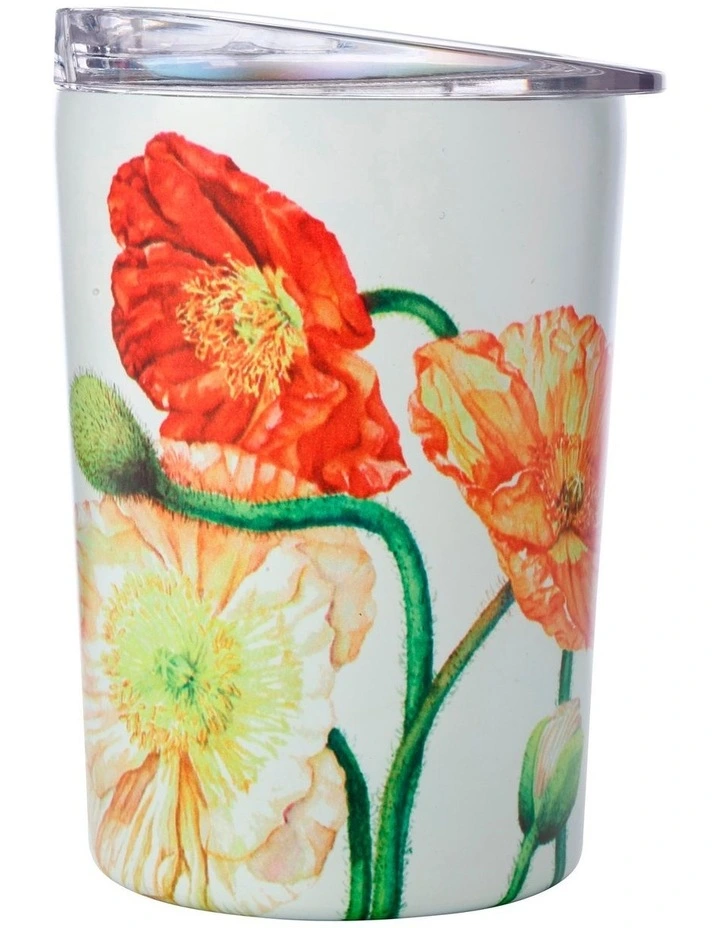 Maxwell & Williams Katherine Castle Floriade Double Wall Insulated Cup 360ML Poppies