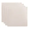 Maxwell & Williams Table Accents Leather Look Cowhide Coaster Set Of 4 In Ivory