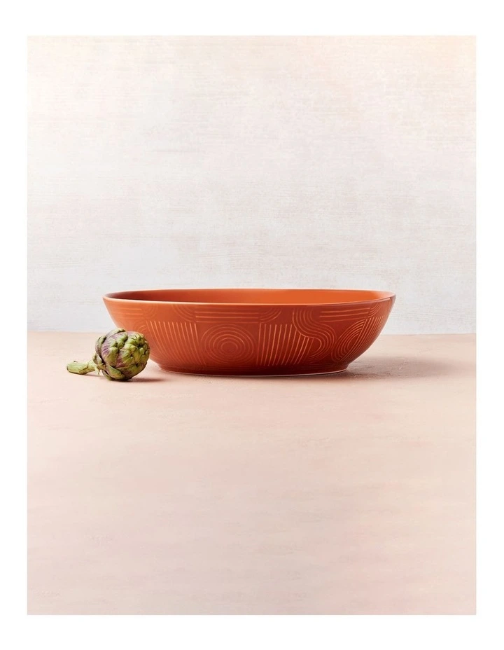 Maxwell & Williams Arc Oval Serving Bowl 32x27cm Terracotta Gift Boxed - Image 3