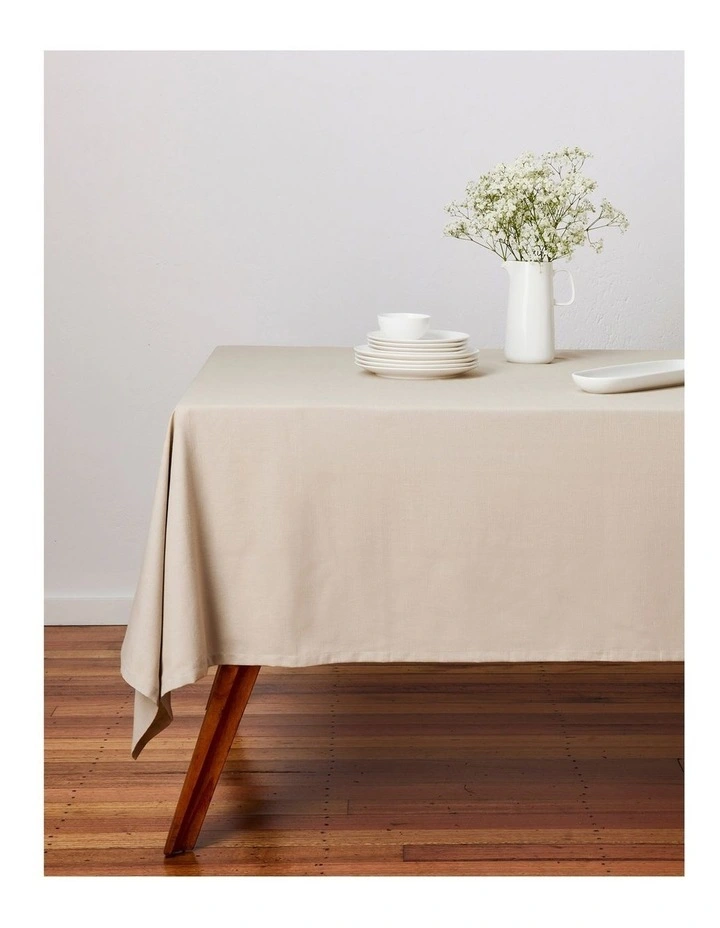 Maxwell & Williams Cotton Classics Rectangular Tablecloth 230x150cm Pebble - Image 4