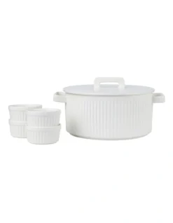 Maxwell & Williams Radiance Bakeware Casserole Set 5pc Gift Boxed White