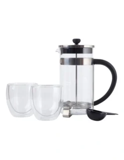 Maxwell & Williams Blend Plunger 1L With 2 Glasses Gift Boxed