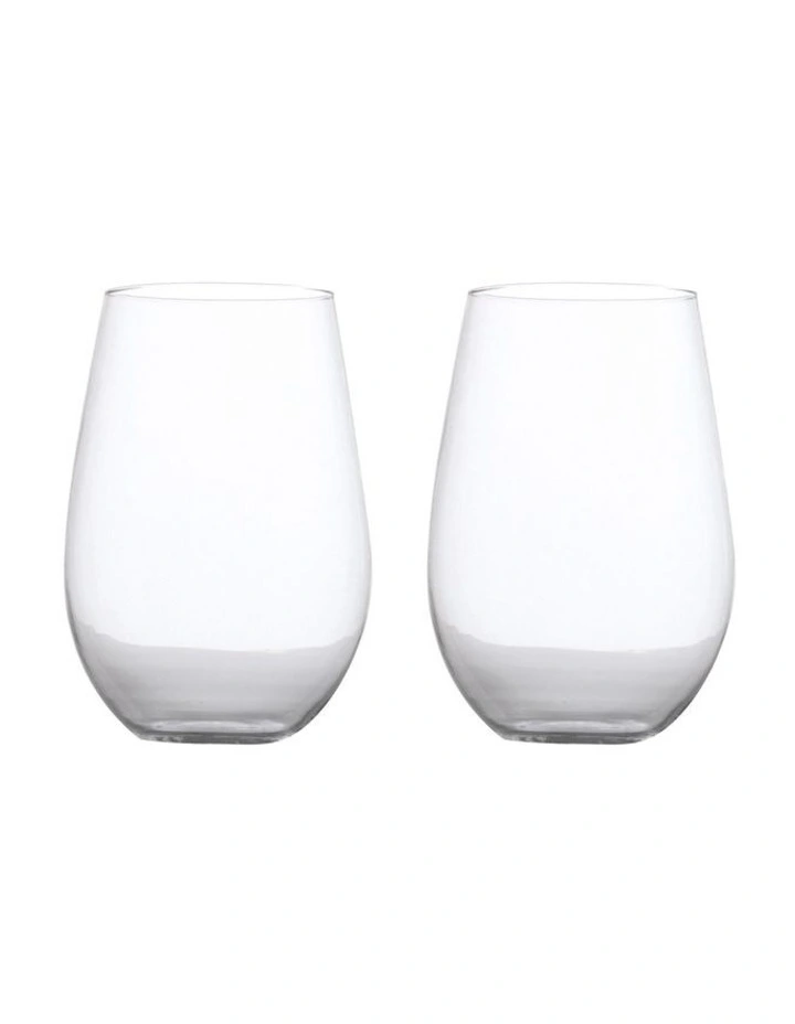 Maxwell & Williams Calia Stemless Wine Glass 580ml Set Of 2 Gift Boxed
