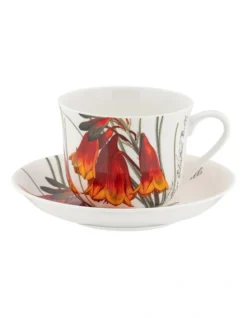 Maxwell & Williams Royal Botanic Gardens Botanica Cup & Saucer 450ML Christmas Bells Gift Boxed In Multi