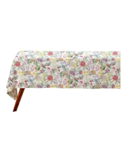 Maxwell & Williams Royal Botanic Gardens Native Blooms Cotton Rectangular Tablecloth 270x150cm In Multi