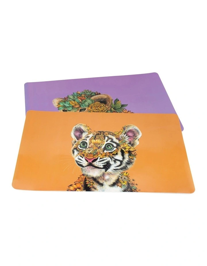 Maxwell & Williams Marini Ferlazzo Wild Planet Placemat 43.5x28.5cm Tiger In Yellow - Image 2
