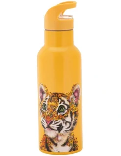 Maxwell & Williams Marini Ferlazzo Wild Planet Double Wall Insulated Bottle 500ML Tiger In Yellow