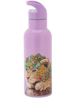 Maxwell & Williams Marini Ferlazzo Wild Planet Double Wall Insulated Bottle 500ML Lion In Purple