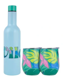Maxwell & Williams Kasey Rainbow Be Fierce Double Wall Insulated Wine Set Wild 3pc Gift Boxed