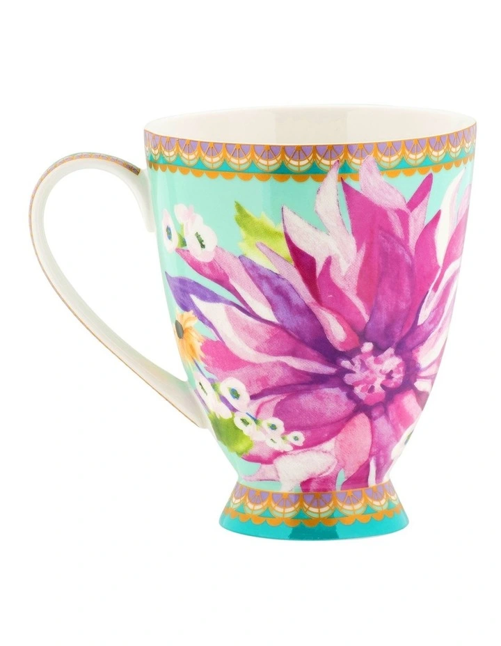 Maxwell & Williams Teas & C's Dahlia Daze Footed Mug 300ML Gift Boxed In Multi - Image 2