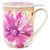 Maxwell & Williams Teas & C's Dahlia Daze Lidded Mug 340ml Gift Boxed In Multi