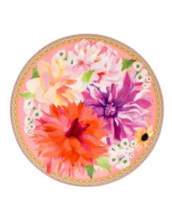 Maxwell & Williams Teas & C's Dahlia Daze Coupe Plate 19.5cm Gift Boxed In Multi