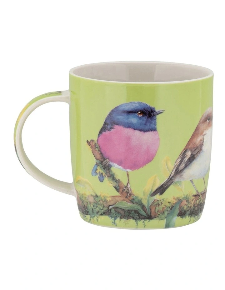 Maxwell & Williams Bird Talk Mug 370ml Pink Robins Gift Boxed - Image 2